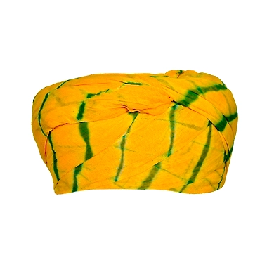 S H A H I T A J Traditional Rajasthani Cotton Yellow Lehariya Jodhpuri Gol Pheta Pagdi Safa or Turban for Kids and Adults (RT527)-18-3