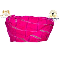 S H A H I T A J Traditional Rajasthani Cotton Pink Lehariya Jodhpuri Gol Pheta Pagdi Safa or Turban for Kids and Adults (RT528)