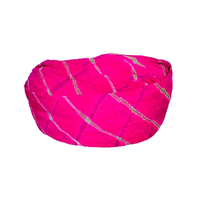 S H A H I T A J Traditional Rajasthani Cotton Pink Lehariya Jodhpuri Gol Pheta Pagdi Safa or Turban for Kids and Adults (RT528)-18-3