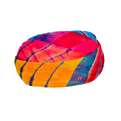 S H A H I T A J Traditional Rajasthani Cotton Multi-Colored Lehariya Jodhpuri Gol Pheta Pagdi Safa or Turban for Kids and Adults (RT529)-18-4