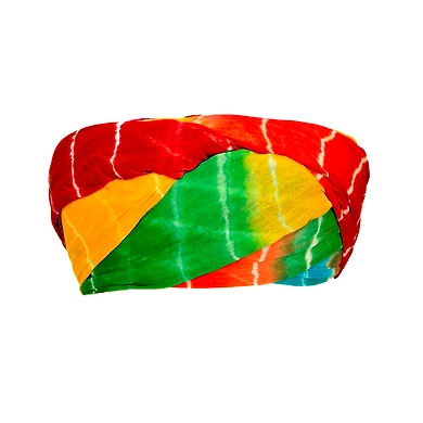 S H A H I T A J Traditional Rajasthani Cotton Multi-Colored Lehariya Jodhpuri Gol Pheta Pagdi Safa or Turban for Kids and Adults (RT530)-18-4