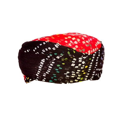 S H A H I T A J Traditional Rajasthani Cotton Multi-Colored Bandhej Jodhpuri Gol Pheta Pagdi Safa or Turban for Kids and Adults (RT175)-18-3
