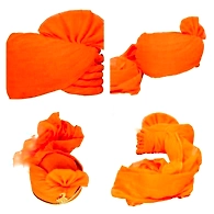 S H A H I T A J Traditional Rajasthani Cotton Orange or Kesariya Wedding Barati Udaipuri Pagdi Safa or Turban for Kids and Adults (RT156)