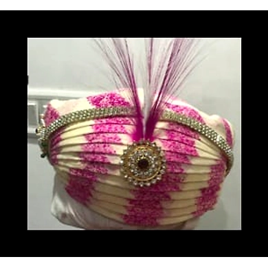 S H A H I T A J Traditional Rajasthani Cotton Mewadi Bhupalshahi Pagdi Safa or Turban Multi-Colored for Kids and Adults (MT123)-ST201_18