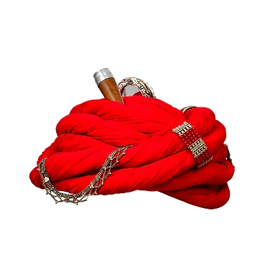 S H A H I T A J Traditional Rajasthani Rebari Red Cotton Kids and Adults Pagdi Safa or Turban for Fashion Shows &amp; Events (DT562)-18-5
