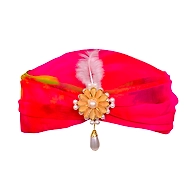 S H A H I T A J Designer Multi-Colored Silk Girls and Women Pagdi Safa or Turban for Fashion Shows & Events (DT563)