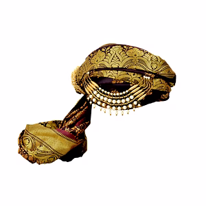 S H A H I T A J Designer Brocade Kids and Adults Pagdi Safa or Turban for Fashion Shows & Events (DT567)