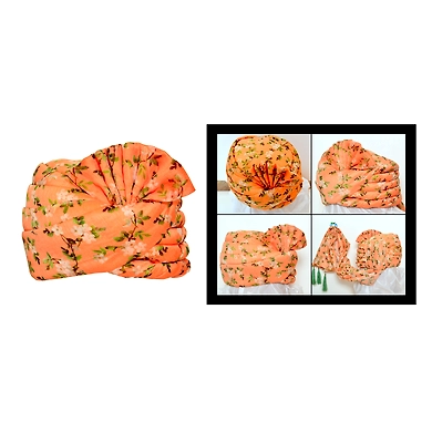 S H A H I T A J Traditional Rajasthani Wedding Pink Sabhyasachi Floral Silk Pagdi Safa or Turban for Kids and Adults (RT561)-ST683_18