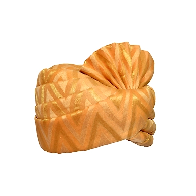 S H A H I T A J Traditional Rajasthani Wedding Golden Silk Pagdi Safa or Turban for Kids and Adults (RT576)-18-3