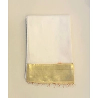 S H A H I T A J Traditional Rajasthani White Social Occasions or Condolences Cotton Mewadi Pagdi or Turban Cloth for Kids and Adults (MT597)