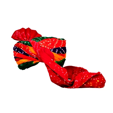 S H A H I T A J Traditional Rajasthani Jodhpuri Cotton Multi-Colored Bandhej Wedding Groom or Dulha Pagdi Safa or Turban for Kids and Adults (RT619)-18-3