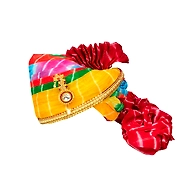 S H A H I T A J Traditional Rajasthani Jodhpuri Cotton Multi-Colored Lehariya Wedding Groom or Dulha Pagdi Safa or Turban for Kids and Adults (RT623)