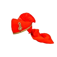 S H A H I T A J Traditional Rajasthani Jodhpuri Cotton Orange Wedding Groom or Dulha Pagdi Safa or Turban for Kids and Adults (RT629)