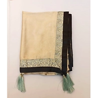 S H A H I T A J Traditional Rajasthani Wedding Golden Silk Stole/Dupatta/Shawl for Groom or Dulha (DS637)