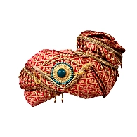 S H A H I T A J Traditional Royal Maharaja Designer Brocade Pagdi Safa or Turban for Fashion Shows & Events (DT639)