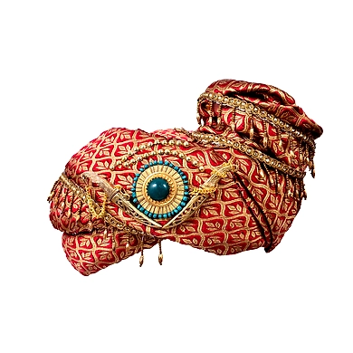 S H A H I T A J Traditional Royal Maharaja Designer Brocade Pagdi Safa or Turban for Fashion Shows &amp; Events (DT639)-ST765_19andHalf