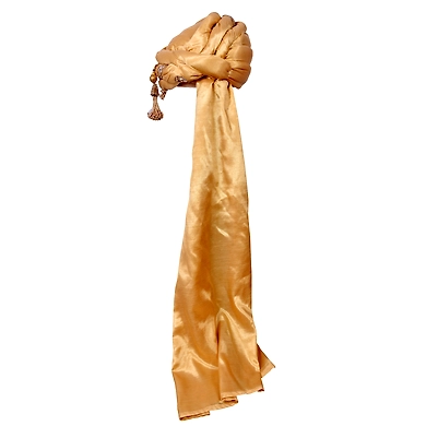 S H A H I T A J Designer Golden Silk Kids and Adults Pagdi Safa or Turban for Fashion Shows &amp; Events (DT643)-18-4