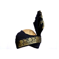 S H A H I T A J Pakistani Kulla Muslim Weddings and Social Occasions Violet Brocade Pagdi Safa or Turban for Kids and Adults (RT665)