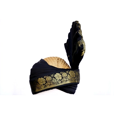 S H A H I T A J Pakistani Kulla Muslim Weddings and Social Occasions Violet Brocade Pagdi Safa or Turban for Kids and Adults (RT665)-ST791_21