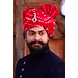 S H A H I T A J Traditional Rajasthani Wedding Barati Red Bandhej Cotton Udaipuri Pagdi Safa or Turban for Kids and Adults (CT159)-ST239_18-sm