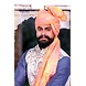 S H A H I T A J Traditional Rajasthani Wedding Barati Chanderi Silk Printed Peach Foil Jodhpuri Pagdi Safa or Turban for Kids and Adults (CT669)-ST795_18-sm