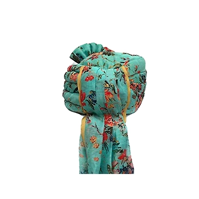 S H A H I T A J Traditional Rajasthani Wedding Barati Floral Sea Green Silk Pagdi Safa or Turban for Kids and Adults (RT673)-18-4