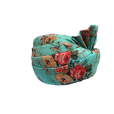 S H A H I T A J Traditional Rajasthani Wedding Barati Floral Sea Green Silk Pagdi Safa or Turban for Kids and Adults (RT673)-18-3