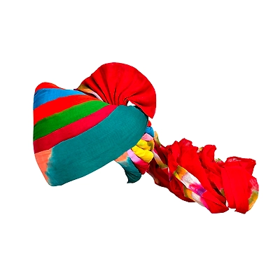 S H A H I T A J Traditional Rajasthani Jodhpuri Cotton Farewell/Retirement/Social Occasions Multi-Colored Pagdi Safa or Turban for Kids and Adults (CT687)-ST807_23andHalf