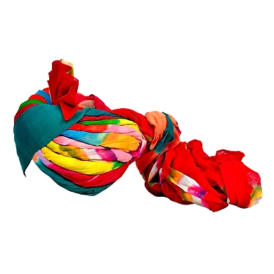 S H A H I T A J Traditional Rajasthani Jodhpuri Cotton Farewell/Retirement/Social Occasions Multi-Colored Pagdi Safa or Turban for Kids and Adults (CT687)-18-3