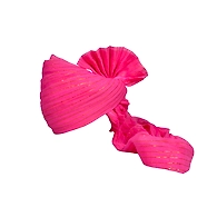 S H A H I T A J Traditional Rajasthani Jodhpuri Cotton Farewell/Retirement/Social Occasions Pink Straight Line Pagdi Safa or Turban for Kids and Adults (CT690)