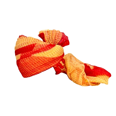 S H A H I T A J Traditional Rajasthani Jodhpuri Cotton Farewell/Retirement/Social Occasions Red &amp; Cream Kotadoriya Pagdi Safa or Turban for Kids and Adults (CT693)-ST813_21