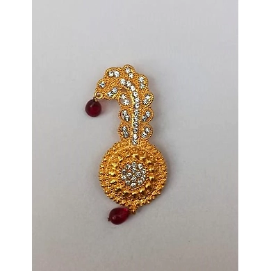 S H A H I T A J Traditional Rajasthani Golden Brooch for Barati/Groom/Social Occasions Pagdi Safa or Turban (OS695)-ST815