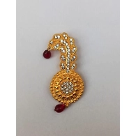 S H A H I T A J Traditional Rajasthani Golden Brooch for Barati/Groom/Social Occasions Pagdi Safa or Turban (OS695)