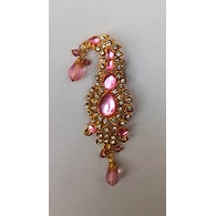 S H A H I T A J Traditional Rajasthani Golden with Pink Stone Brooch for Barati/Groom/Social Occasions Pagdi Safa or Turban (OS704)