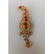 S H A H I T A J Traditional Rajasthani Golden with Orange Stone Brooch for Barati/Groom/Social Occasions Pagdi Safa or Turban (OS706)-ST826-sm