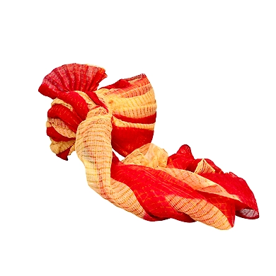 S H A H I T A J Traditional Rajasthani Jodhpuri Cotton Farewell/Retirement/Social Occasions Red &amp; Cream Kotadoriya Pagdi Safa or Turban for Kids and Adults (CT693)-18-4