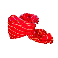S H A H I T A J Traditional Rajasthani Jodhpuri Cotton Farewell/Retirement/Social Occasions Red Lehariya Pagdi Safa or Turban for Kids and Adults (CT710)