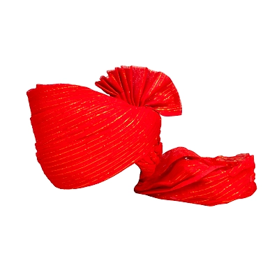 S H A H I T A J Traditional Rajasthani Jodhpuri Cotton Farewell/Retirement/Social Occasions Red Straight Line Pagdi Safa or Turban for Kids and Adults (CT711)-ST831_23