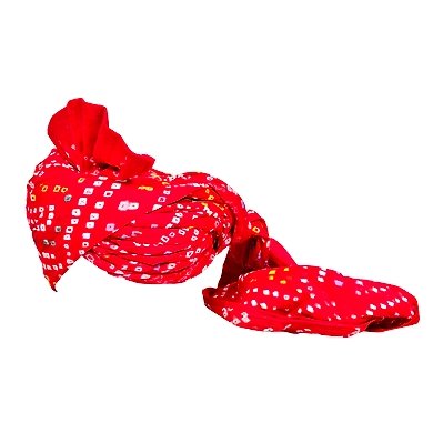 S H A H I T A J Traditional Rajasthani Jodhpuri Cotton Farewell/Retirement/Social Occasions Red Bandhej Pagdi Safa or Turban for Kids and Adults (CT714)-18-3