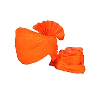 S H A H I T A J Traditional Rajasthani Jodhpuri Cotton Farewell/Retirement/Social Occasions Orange Straight Line Pagdi Safa or Turban for Kids and Adults (CT717)