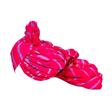 S H A H I T A J Traditional Rajasthani Jodhpuri Cotton Farewell/Retirement/Social Occasions Pink Lehariya Pagdi Safa or Turban for Kids and Adults (CT719)-18-3