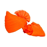S H A H I T A J Traditional Rajasthani Jodhpuri Cotton Farewell/Retirement/Social Occasions Orange Kotadoriya Pagdi Safa or Turban for Kids and Adults (CT720)