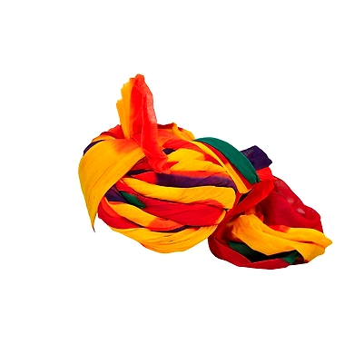 S H A H I T A J Traditional Rajasthani Jodhpuri Cotton Farewell/Retirement/Social Occasions Multi-Colored Pagdi Safa or Turban for Kids and Adults (CT723)-18-3