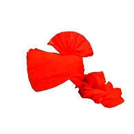 S H A H I T A J Traditional Rajasthani Jodhpuri Cotton Farewell/Retirement/Social Occasions Orange Pagdi Safa or Turban for Kids and Adults (CT728)