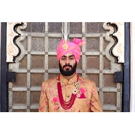 S H A H I T A J Traditional Rajasthani Wedding Pink Silk Jodhpuri & Udaipuri Pagdi Safa or Turban for Groom or Dulha (CT266)