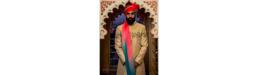  Customized Barati Pure Georgette Safa or Turban   