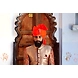 S H A H I T A J Traditional Rajasthani Wedding Barati Orange or Kesariya Cotton Jodhpuri &amp; Rajputi Pagdi Safa or Turban with Brooch for Kids and Adults (CT162)-ST242_18-sm