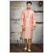 S H A H I T A J Traditional Peach Dotted Barati/Groom/Social Occasions Silk Kurta Pajama for Adults (MW763)-ST884_42-sm