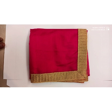 S H A H I T A J Traditional Rajasthani Wedding Rani or Magenta Silk Stole/Dupatta/Shawl for Groom or Dulha (DS772)-Free Size-1