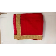 S H A H I T A J Traditional Rajasthani Wedding Red Silk Stall/Dupatta/Shawl for Groom or Dulha (DS552)-Free Size